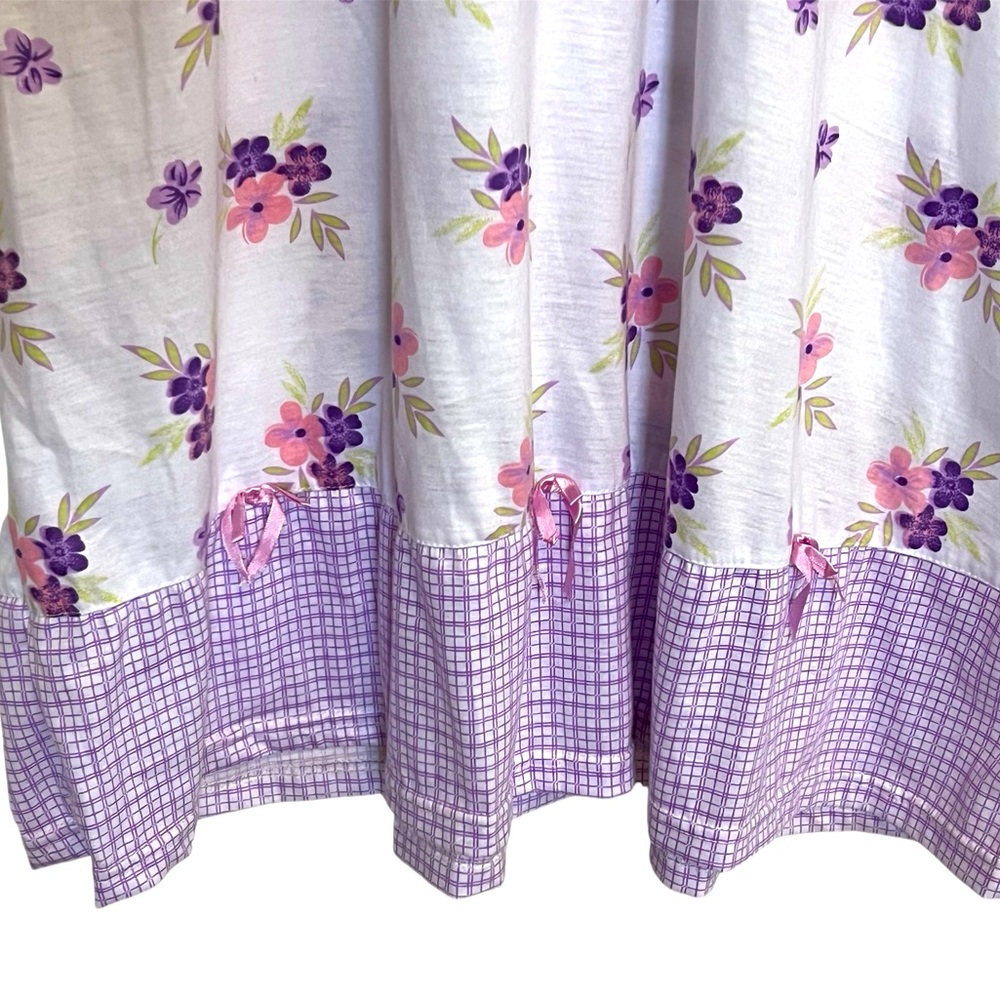 Vintage Long Floral Nightgown with Purple Accents Modest Size XXL NWOT - Picture 4 of 7